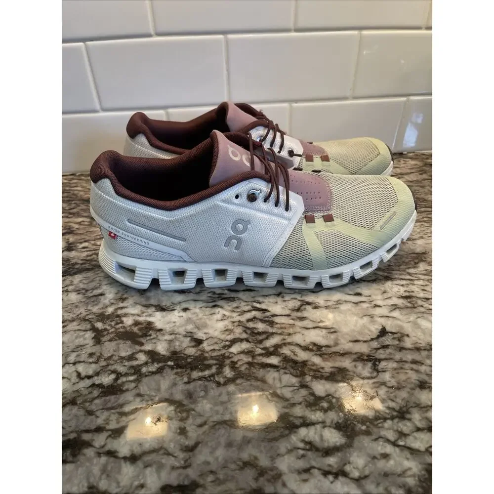 On Cloud Womens 10.5 Running Ice Haze Sneakers Green Purple